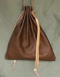 Ladies 14th/15th century square drawstring purse