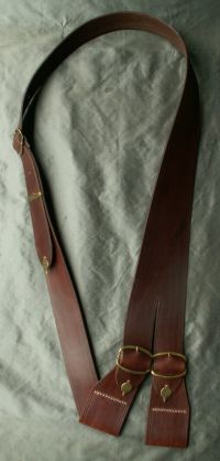 17th century buckled baldric with decorative fittings
