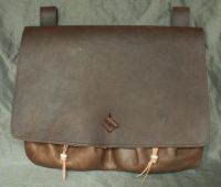 16th - 17th century large belt wallet with a square front and two pouchlets
