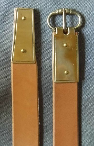 Medieval belt with buckle plate and strap end