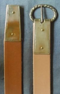 Medieval belt with buckle plate and strap end
